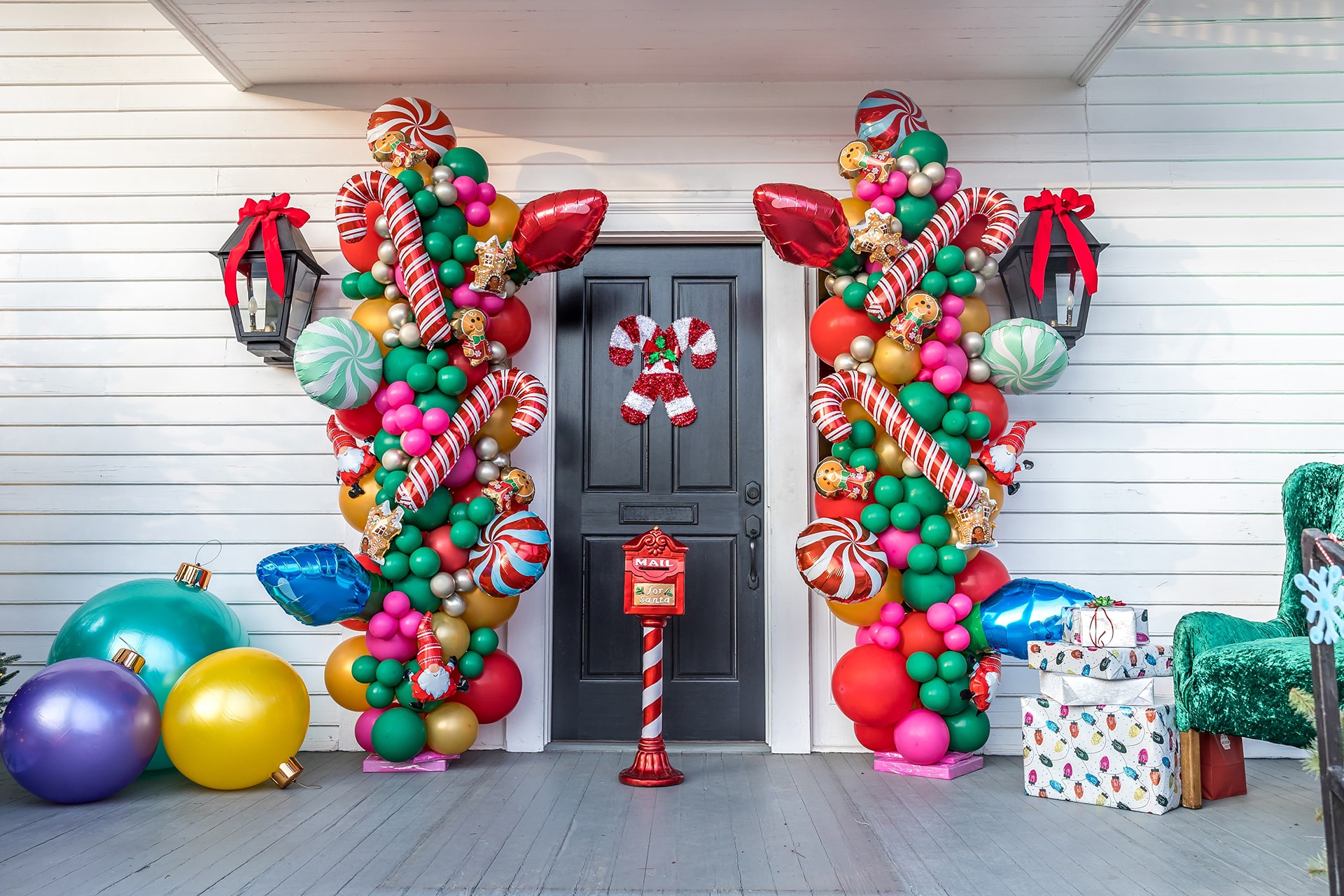 Balloon Columns at Doorway