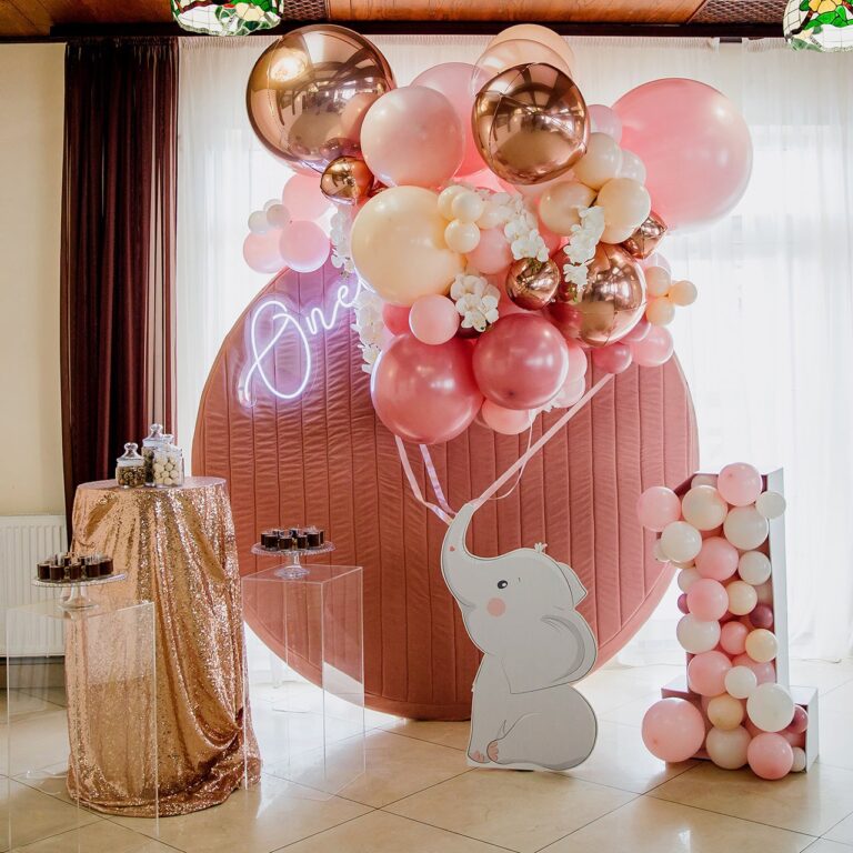 Orange County Kids Party Rentals 7 Pink Birthday Balloon Bouquet