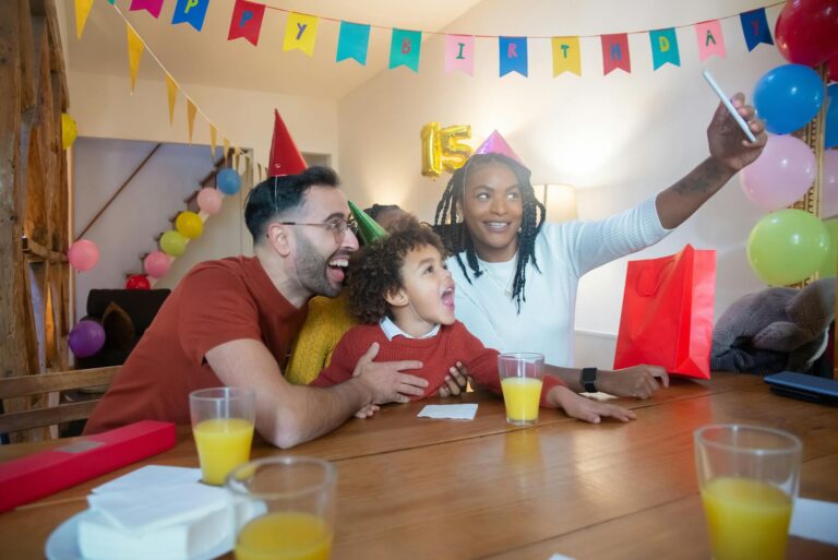 Orange County Kids Party Blog! 10 Parents taking selfie with birthday boy