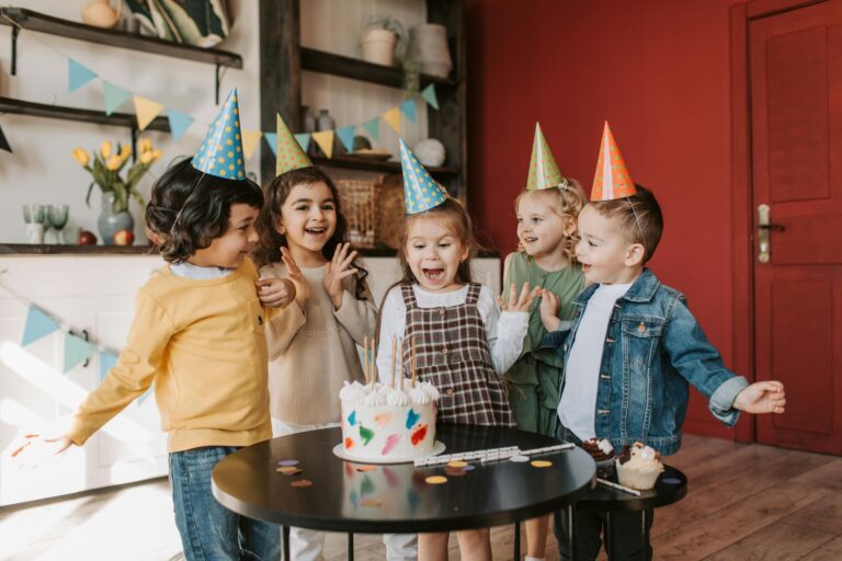 Orange County Kids Party Blog! 24 Kids laughing by birthday cake