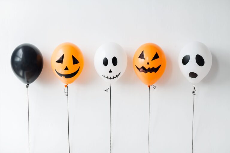 Orange County Kids Party Blog! 2 Balloons with Halloween faces