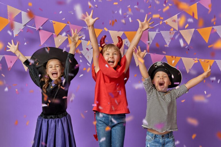 Orange County Kids Party Blog! 3 Three kids celebrating fall