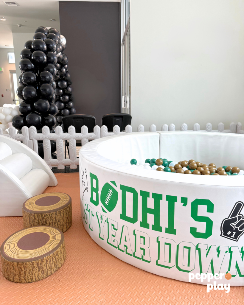 Ball Pit with Custom Birthday Graphics