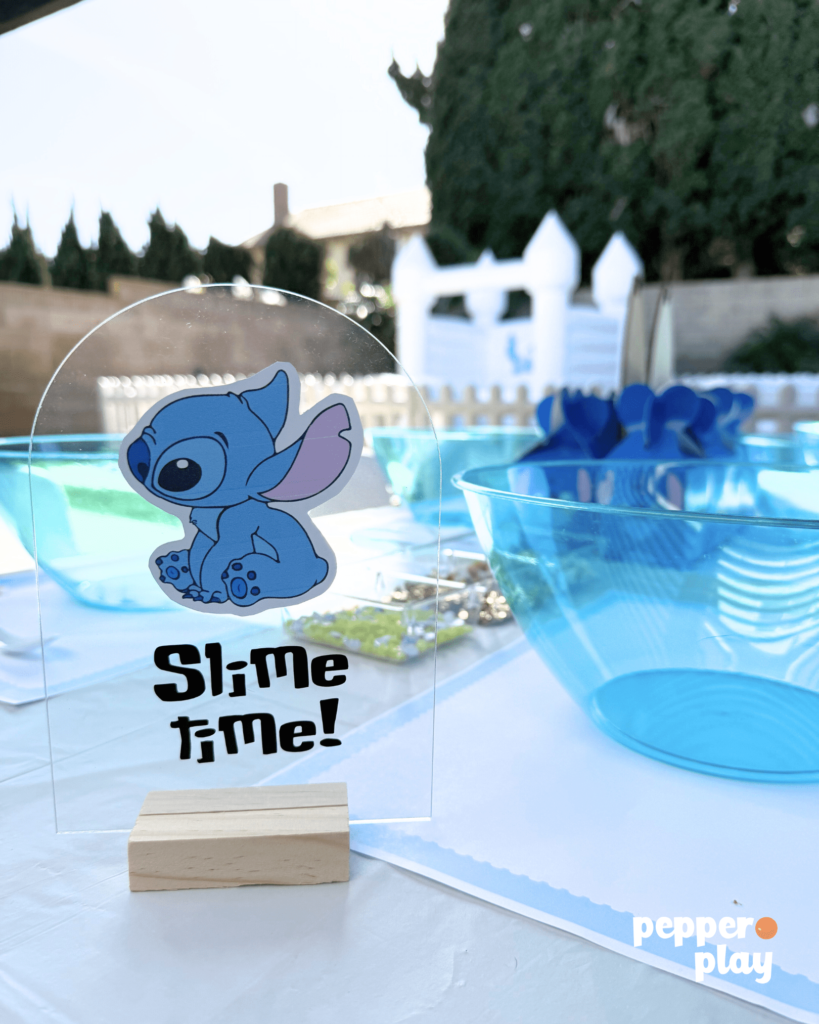 Slime Station Sign Featuring Stitch
