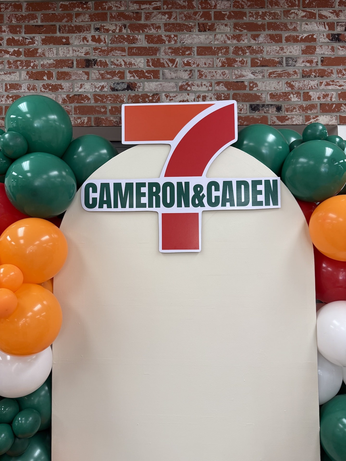 7-11 Custom Sign Camden and Caden