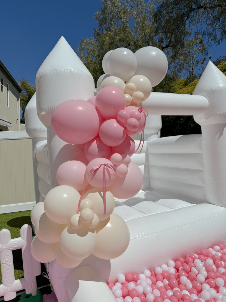 Balloon Garland on Bounce HOuse