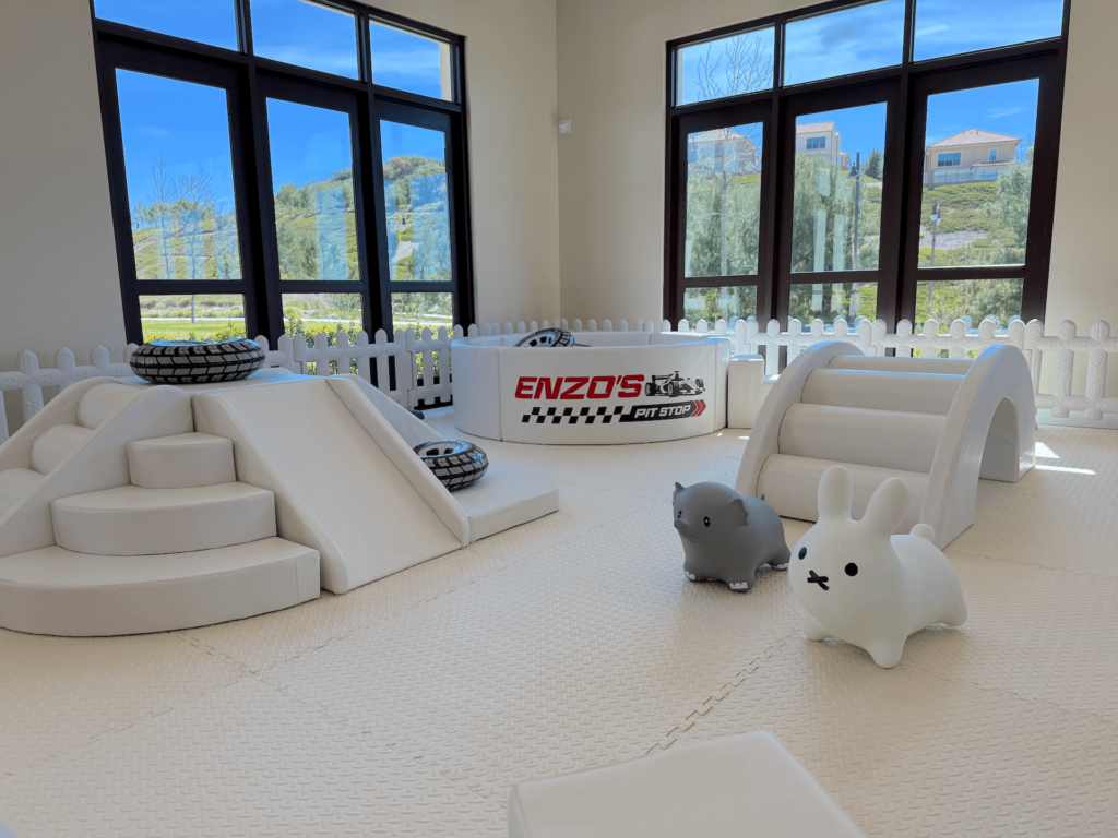 White Soft Play Set for Enzo's Pit Stop