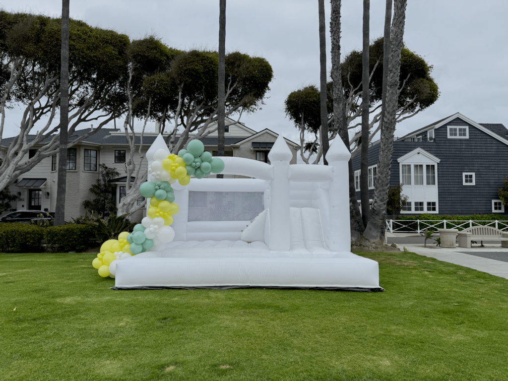 White Bounce House Rental Newport Beach