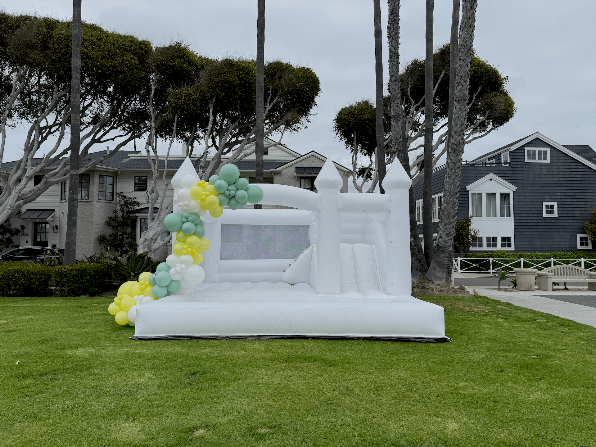White Bounce House Rental Newport Beach