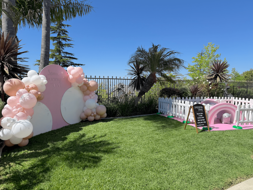 Pink Birthday Party Backyard