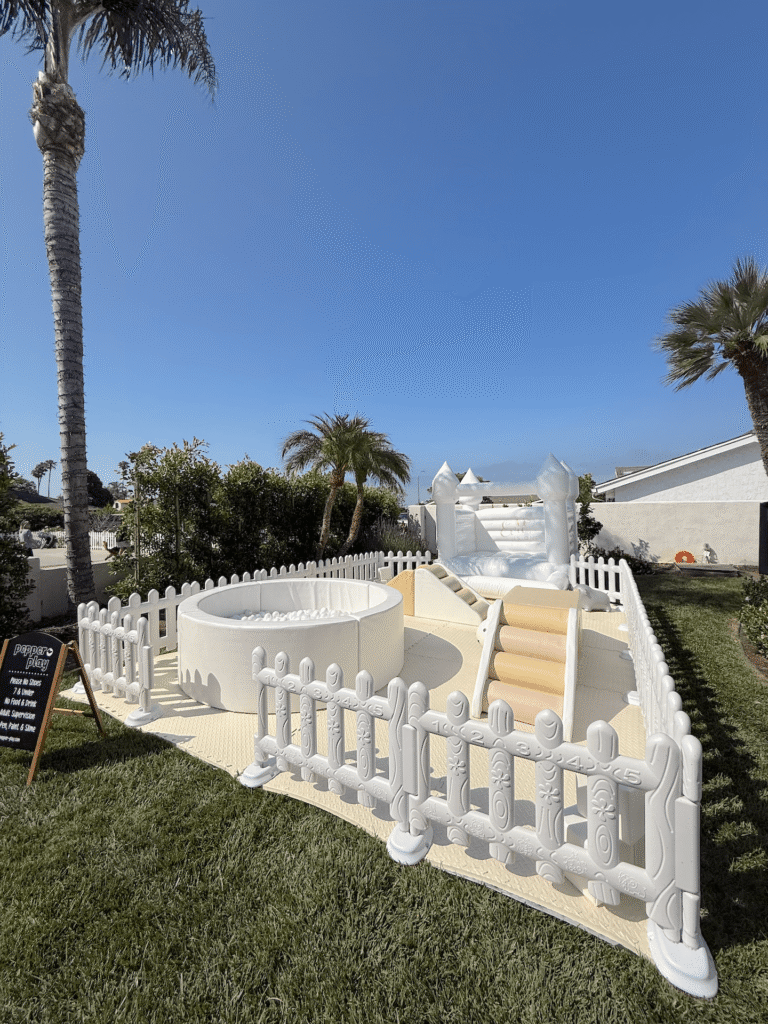 Garden Bunny First Birthday Party in Capistrano Beach 4 White Kids Party Rentals
