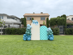 Blue Turquoise Checkerboard Backdrop