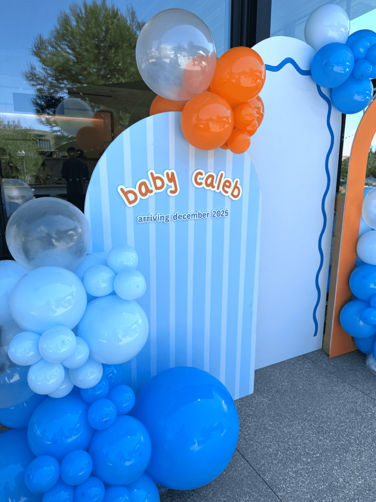 Side view of balloons