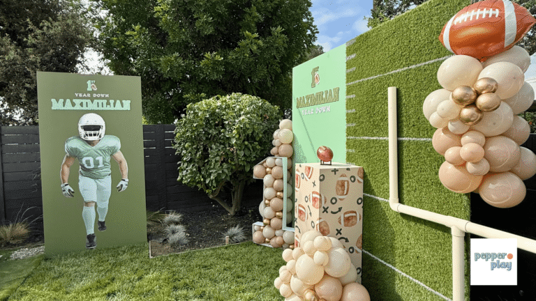 Football Themed Birthday Balloons in OC