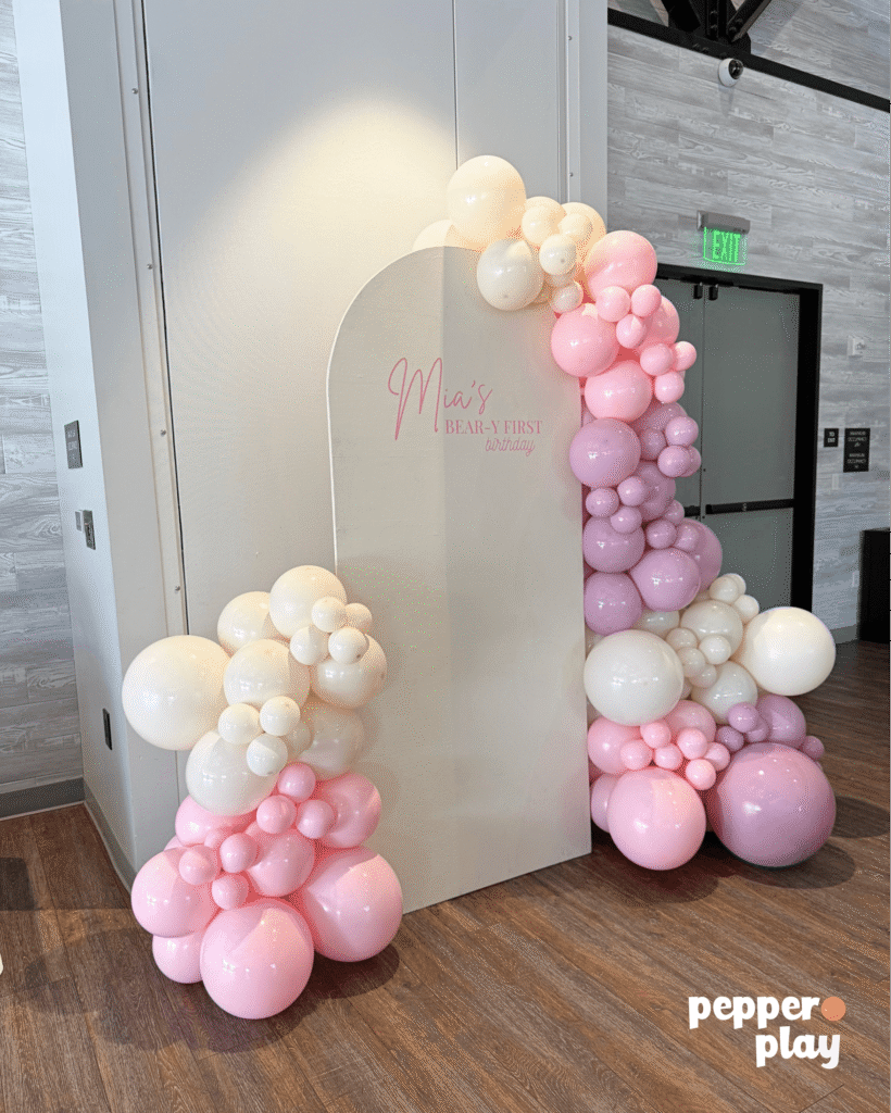 Bear-y First Birthday for Mia | Pink Soft Play & Balloons in Aliso Viejo 1 mia balloons2