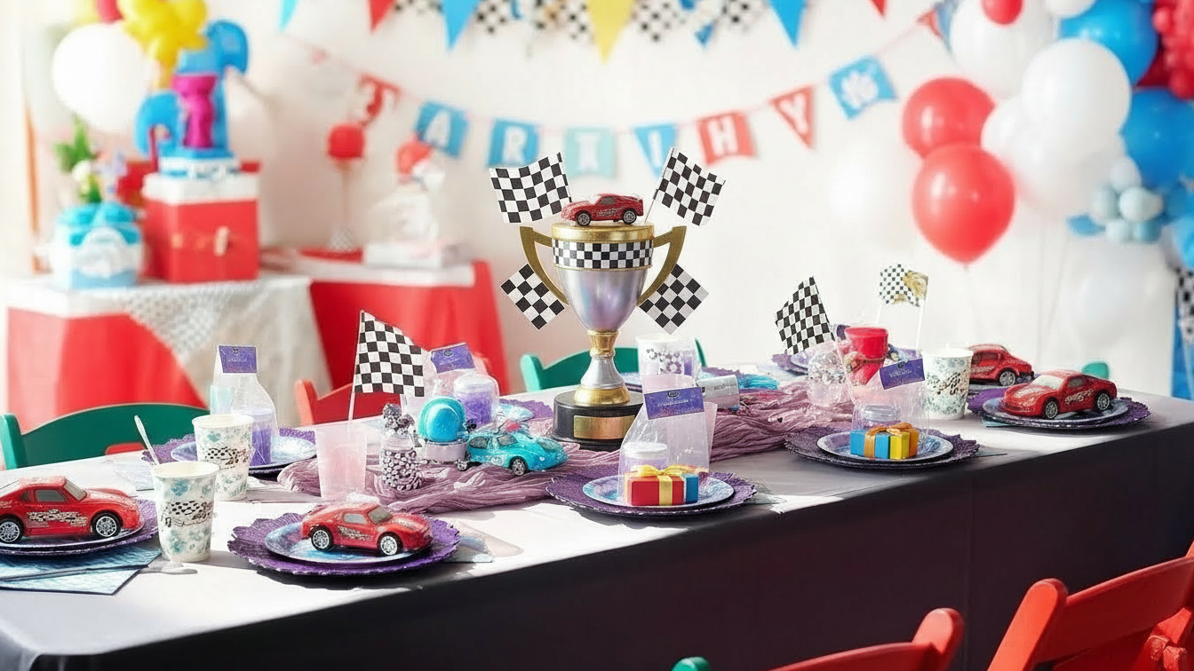 Kids Party Planning 2 Race Car Party Table