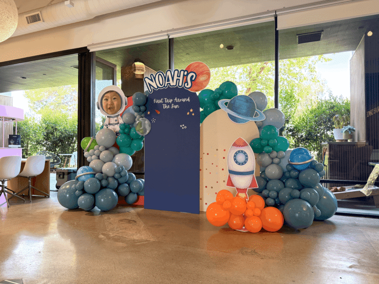 Noah's Space Balloon Backdrop